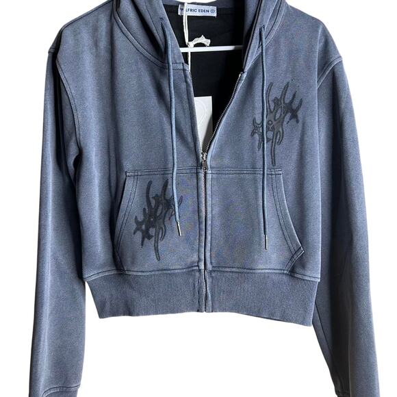 Aelfric Eden Washed Cropped Zip JAcket - Picture 1 of 3